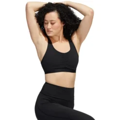 ADIDAS Women's Yoga Essentials Medium Impact Sports Bra -Carhar Clothing Shop 2077973 001 alt4