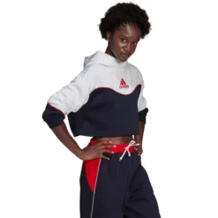 ADIDAS Women's Essentials Colorblock 3-Stripe Hoodie -Carhar Clothing Shop 2077980 402 alt4