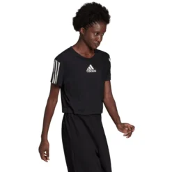 ADIDAS Women's Aeroready Crop Sport Short-Sleeve Tee -Carhar Clothing Shop 2078008 001 alt3