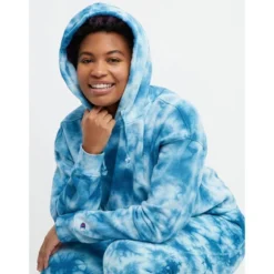 CHAMPION Women's Relaxed Crush-Dye Fleece Hoodie -Carhar Clothing Shop 2078674 407 alt6