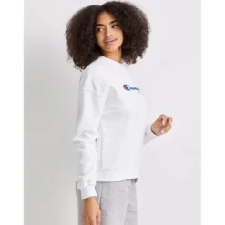 CHAMPION Women's Powerblend Fleece Relaxed Fit Crew -Carhar Clothing Shop 2078676 101 alt3