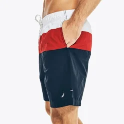 NAUTICA Men's Tri-Block Quick-Dry 8" Swim Shorts -Carhar Clothing Shop 2079497 402 alt2