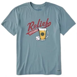 LIFE IS GOOD Men's Relief Pitcher Crusher Graphic Tee