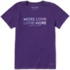LIFE IS GOOD Women's More Love More Short-Sleeve Crusher Tee