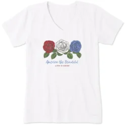 LIFE IS GOOD Women's America The Beautiful Crusher Short-Sleeve Tee