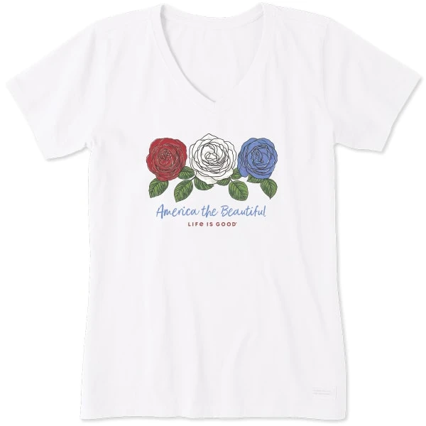 LIFE IS GOOD Women's America The Beautiful Crusher Short-Sleeve Tee 1 LIFE IS GOOD Women's America The Beautiful Crusher Short-Sleeve Tee