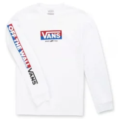 VANS Boys' Easy Logo Long Sleeve Tee