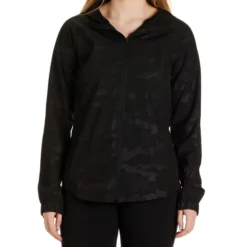 RBX Women's Embossed Stretch Hoodie Jacket W/ Zip Pockets