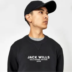 JACK WILLS Men's Strensham Crew Neck Sweatshirt -Carhar Clothing Shop 2081092 001 alt2