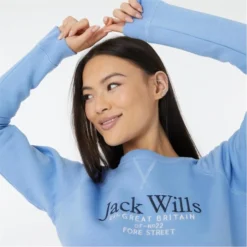 JACK WILLS Women's Elmswe Raglan Crew Sweatshirt -Carhar Clothing Shop 2081200 408 alt2