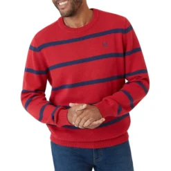 CHAPS Men's Original Crewneck Striped Sweater -Carhar Clothing Shop 2081923 601 alt4