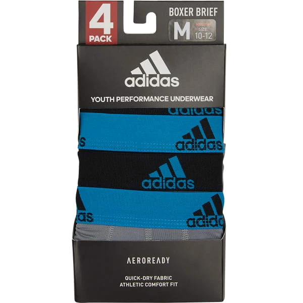 ADIDAS Boys' Performance Boxer Briefs, 4-Pack 6 ADIDAS Boys' Performance Boxer Briefs, 4-Pack - Image 6