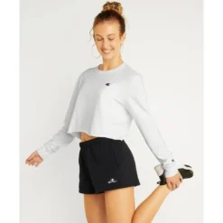 CHAMPION Juniors' Boyfriend Cropped Long-Sleeve Tee -Carhar Clothing Shop 2082286 101 alt5