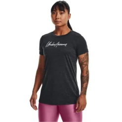 UNDER ARMOUR Women's UA Tech Twist Script Short Sleeve Tee -Carhar Clothing Shop 2082340 001 alt2