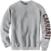 CARHARTT Men's Loose Fit Crewneck Logo Sleeve Graphic Sweatshirt