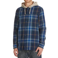 VANS Guys' Lopes Hooded Flannel Shirt