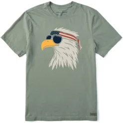 LIFE IS GOOD Men's Patriotic Eagle Short-Sleeve Crusher Lite Tee
