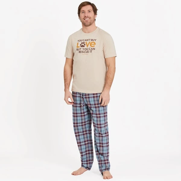 LIFE IS GOOD Men's Smoky Blue Plaid Classic Sleep Pants 5 LIFE IS GOOD Men's Smoky Blue Plaid Classic Sleep Pants - Image 5