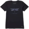 LIFE IS GOOD Women's Wildflower Dragonfly Short-Sleeve Vee