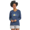 LIFE IS GOOD Women's Daisy Long-Sleeve Crusher Lite Hooded Tee