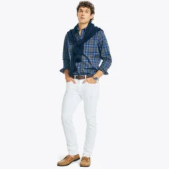 NAUTICA Men's Poplin Button-Down -Carhar Clothing Shop 2082672 004 alt4