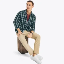 NAUTICA Men's Navtech Trim Fit Button Down -Carhar Clothing Shop 2082674 402 alt2