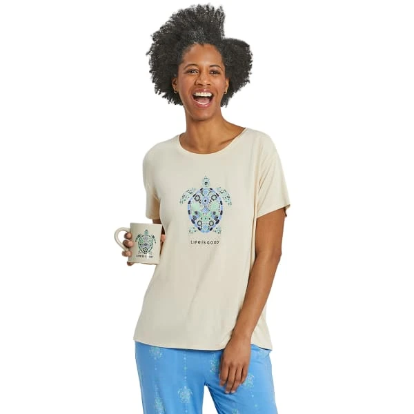 LIFE IS GOOD Women's Turtle Lightweight Sleep Tee 1 LIFE IS GOOD Women's Turtle Lightweight Sleep Tee