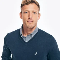 NAUTICA Men's Navtech V-Neck Sweater -Carhar Clothing Shop 2082690 402 alt2