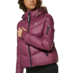 TOMMY HILFIGER Women's Hooded Puffer Jacket -Carhar Clothing Shop 2083078 501 alt2