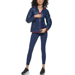 TOMMY HILFIGER Women's Lightweight Hooded Packable Puffer Jacket -Carhar Clothing Shop 2083079 402 alt3