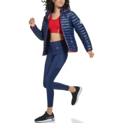 TOMMY HILFIGER Women's Lightweight Hooded Packable Puffer Jacket -Carhar Clothing Shop 2083079 402 alt4