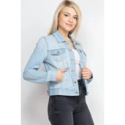 ASHLEY VINTAGE CHARM BY 26 Juniors' Denim Jacket -Carhar Clothing Shop 2083875 406 alt2
