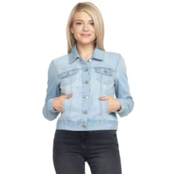 ASHLEY VINTAGE CHARM BY 26 Juniors' Denim Jacket
