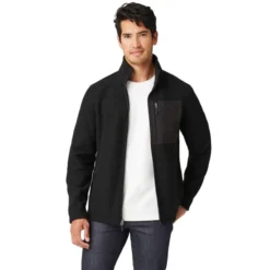 FREE COUNTRY Men's Dire Wolf II Grid Fleece Jacket -Carhar Clothing Shop 2084072 001 alt2