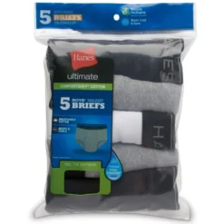 HANES Boys' Ultimate Briefs W/ ComfortSoft Waistband, 5-Pack 4 HANES Boys' Ultimate Briefs W/ ComfortSoft Waistband, 5-Pack -Carhar Clothing Shop 2084124 901 alt1
