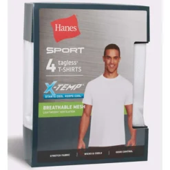 HANES Ultimate Men's X-Temp Mesh Crewneck Undershirts, 4-Pack Extended Size -Carhar Clothing Shop 2084155 101 alt4
