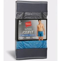 HANES Ultimate Men's Comfort Flex Fit Boxer Briefs, 3-Pack Extended Size -Carhar Clothing Shop 2084163 901 alt5