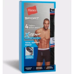 HANES SPORT Men's Total Support Pouch X-Temp Cooling Boxer Briefs, 4-Pack -Carhar Clothing Shop 2084164 001 alt5