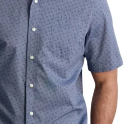 CHAPS Men's Woven Short-Sleeve Shirt -Carhar Clothing Shop 2084244 405 alt3