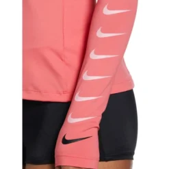 NIKE Women's Logo Zip Long-Sleeve Hydroguard -Carhar Clothing Shop 2084434 804 alt3