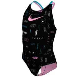 NIKE Girls' Spiderback 1-Piece Swimsuit