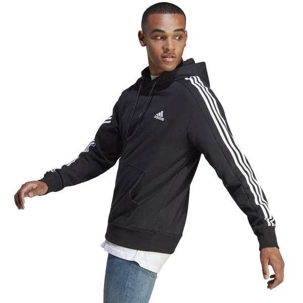 ADIDAS Men's Essentials 3-Stripes Hoodie 4 ADIDAS Men's Essentials 3-Stripes Hoodie - Image 4