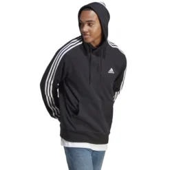 ADIDAS Men's Essentials 3-Stripes Hoodie 12 ADIDAS Men's Essentials 3-Stripes Hoodie -Carhar Clothing Shop 2084543 001 alt4