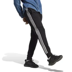 ADIDAS Men's Essentials Tapered Cuffed 2-Stripes Pants -Carhar Clothing Shop 2084545 001 alt4