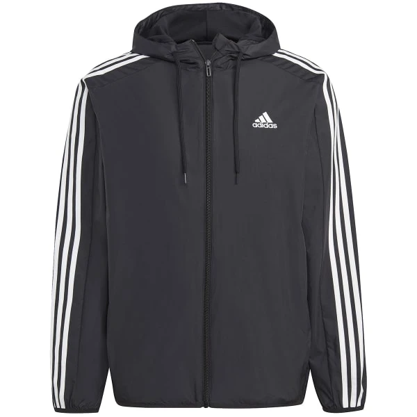 ADIDAS Men's Essentials 3-Stripes Windbreaker 1 ADIDAS Men's Essentials 3-Stripes Windbreaker