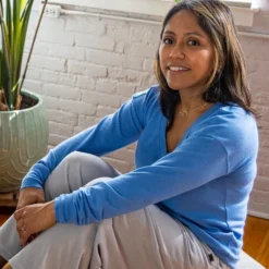 EMS Women's Softspun Long-Sleeve V-Neck -Carhar Clothing Shop 2085509 405 alt4