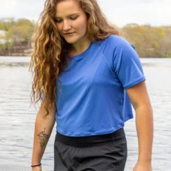 EMS Women's Essence Peak Boxy Cropped Short-Sleeve Tee -Carhar Clothing Shop 2085522 403 alt3