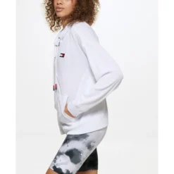 TOMMY HILFIGER Women's Long Sleeve Waffle Full-Zip Hoody -Carhar Clothing Shop 2085557 101 alt2