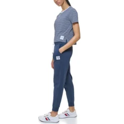 TOMMY HILFIGER Women's Cropped Short-Sleeve Crew -Carhar Clothing Shop 2085560 402 alt4