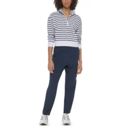 TOMMY HILFIGER Women's French Terry 1/2-Zip Pullover -Carhar Clothing Shop 2085561 402 alt3